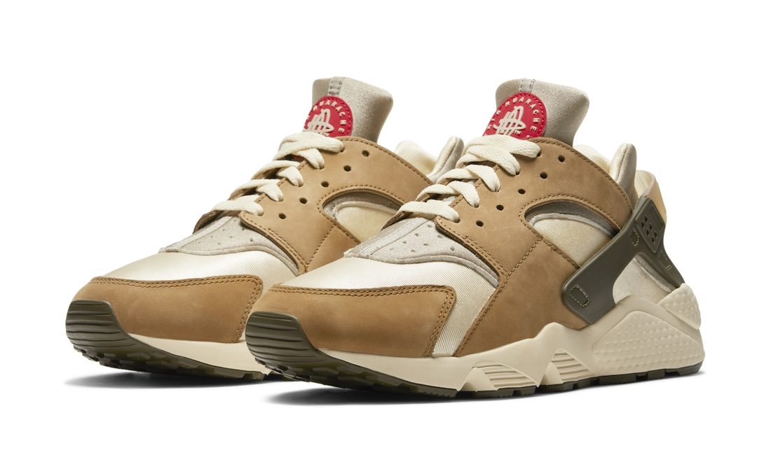 Stüssy x Nike Air Huarache「Desert Oak」细节近赏
