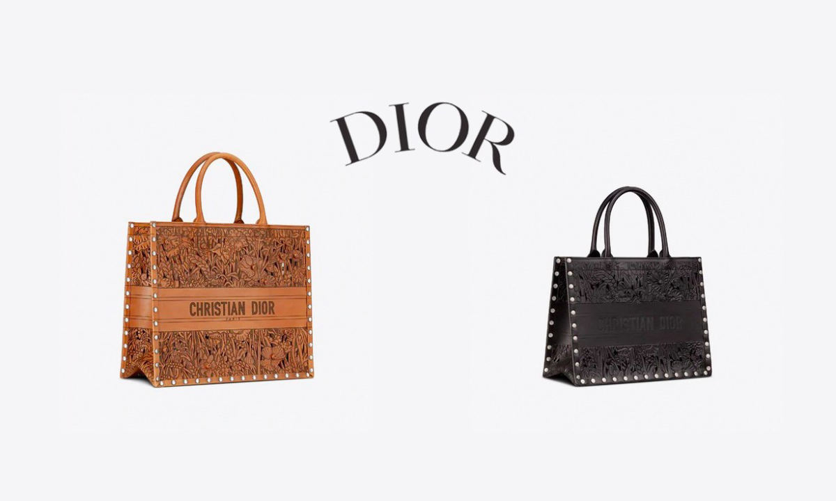 精细的皮革雕刻工艺，DIOR 上架新款 Book Tote