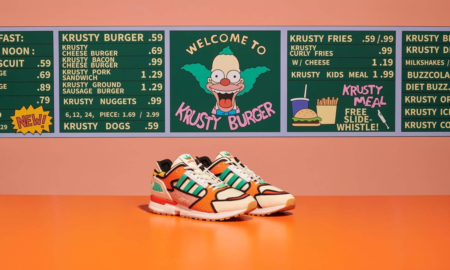 The Simpsons x adidas ZX 10000「Krusty Burger」即将发布