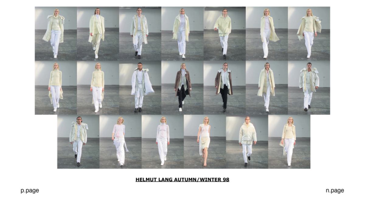 Helmut Lang 1998 秋冬：一场领先行业 22 年的伟大系列