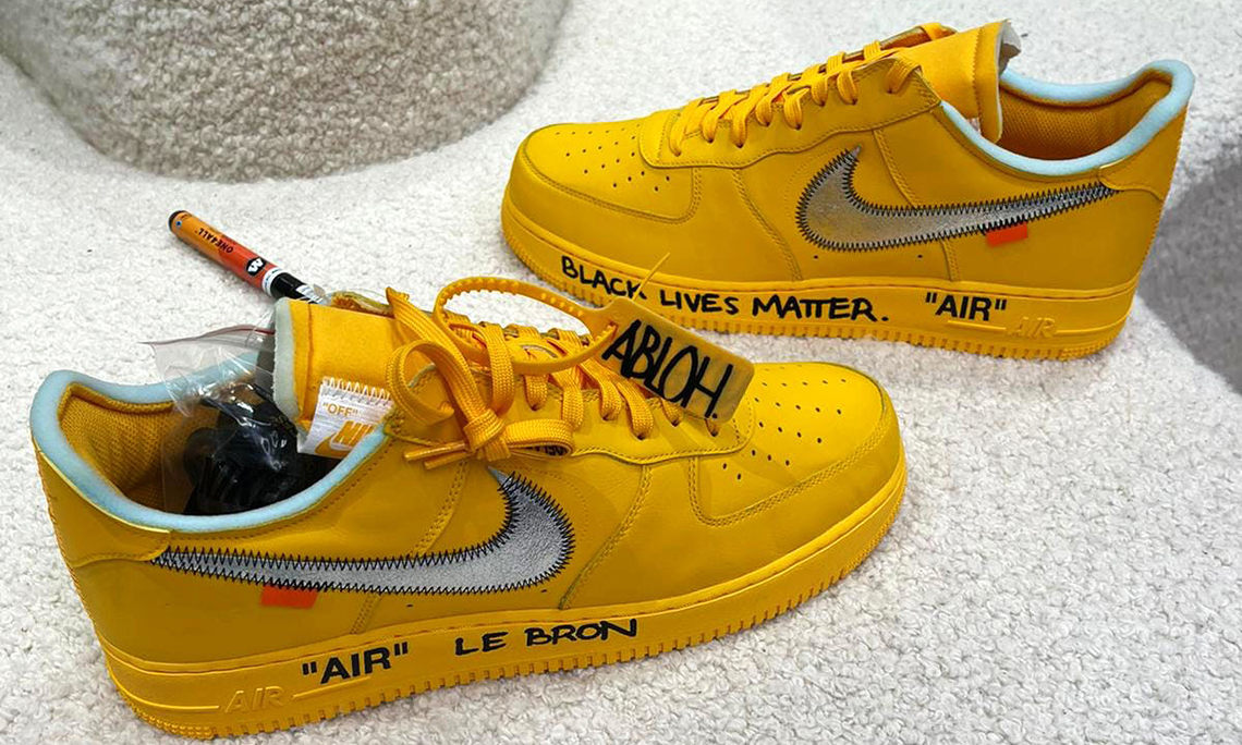 勒布朗·詹姆斯获赠 Off-White™ x Nike Air Force 1 「University Gold」