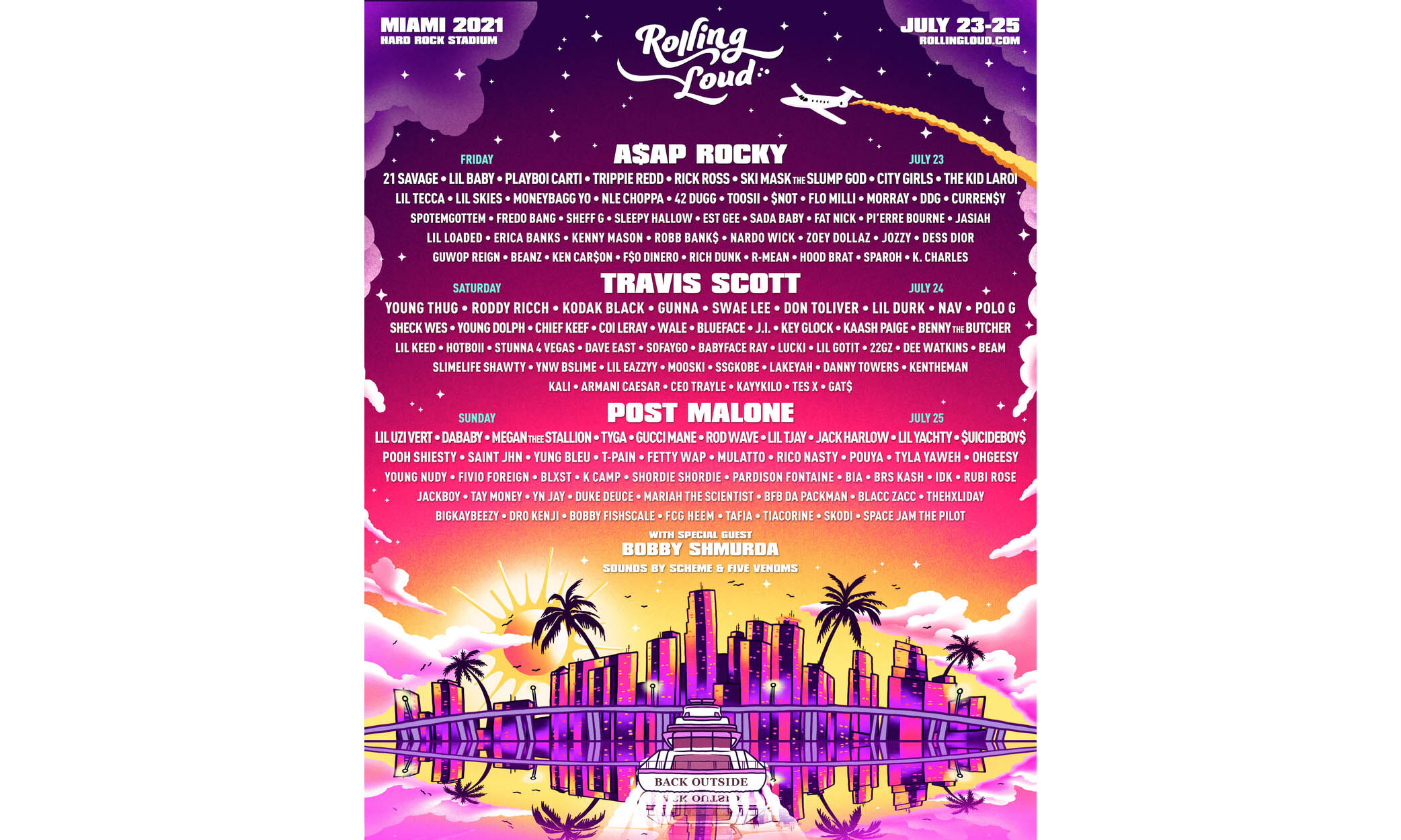 终于有音乐现场看了！Rolling Loud 2021 迈阿密站公布阵容