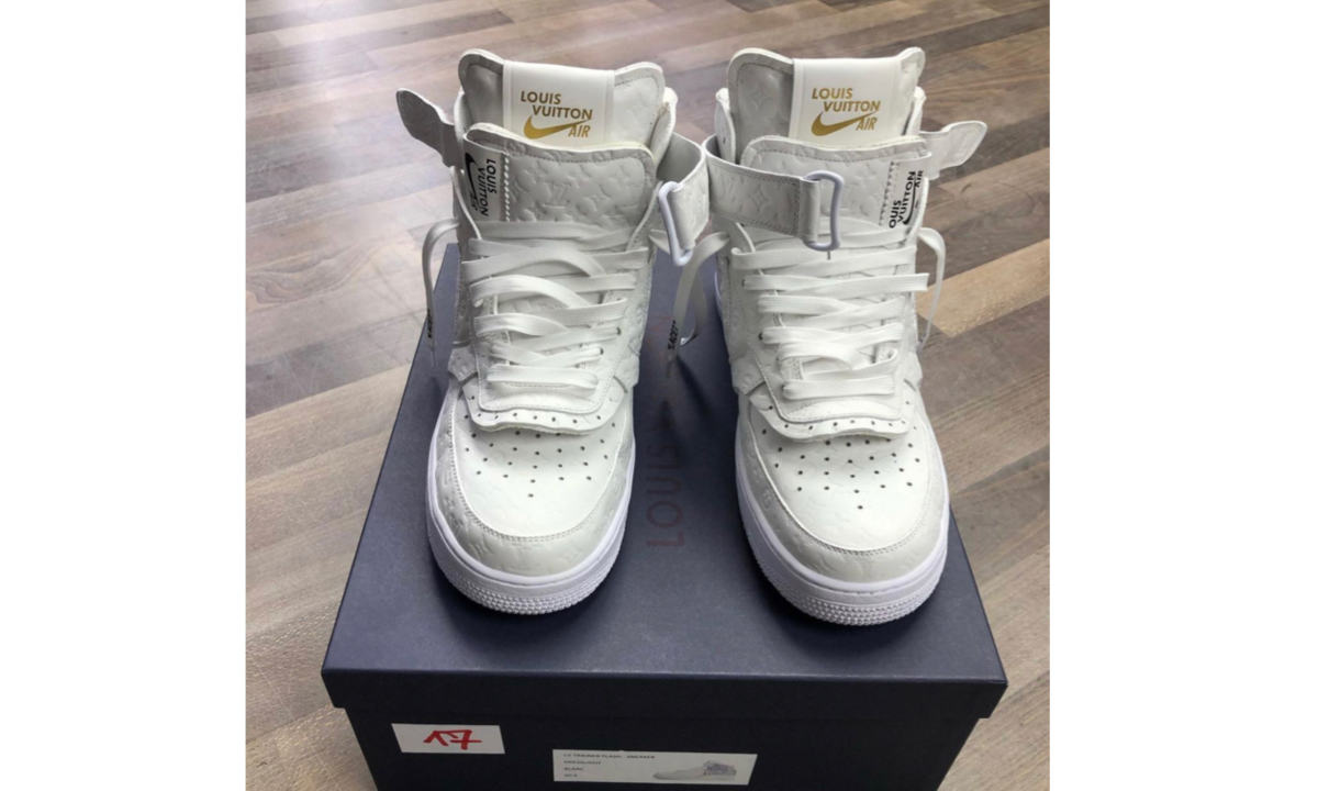LOUIS VUITTON x Nike Air Force 1 Low/High 细节详览