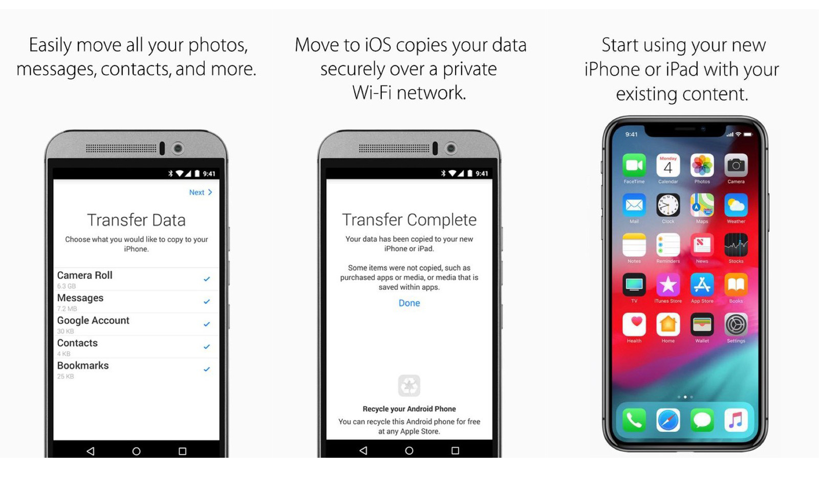 苹果升级「Move to iOS」，可迁移安卓设备文件和辅助设置