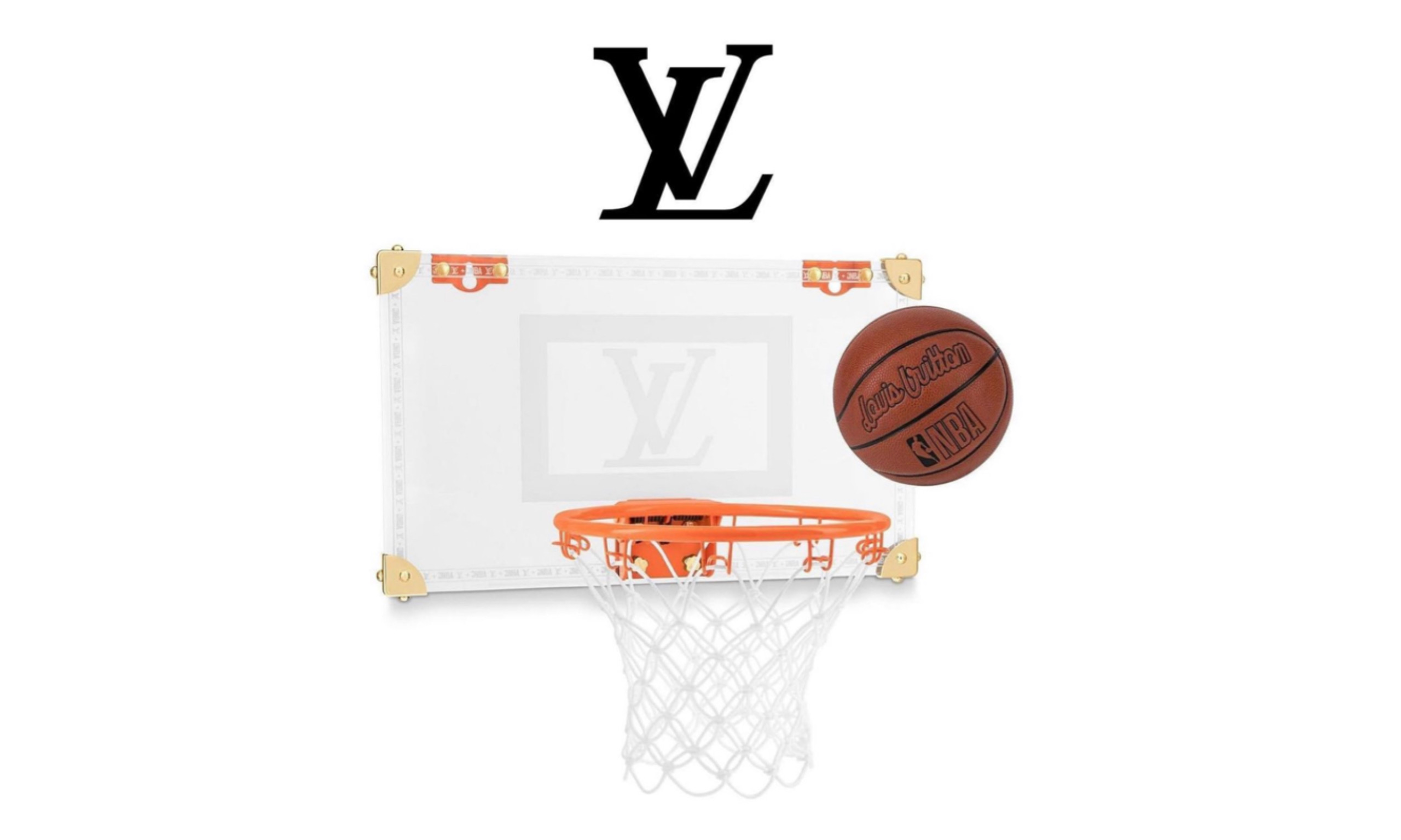 LOUIS VUITTON x NBA 室内篮球框套组发布
