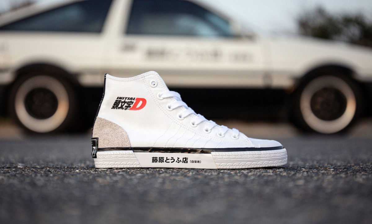BAIT 携手 adidas 推出《头文字D》主题 Nizza Hi 鞋款