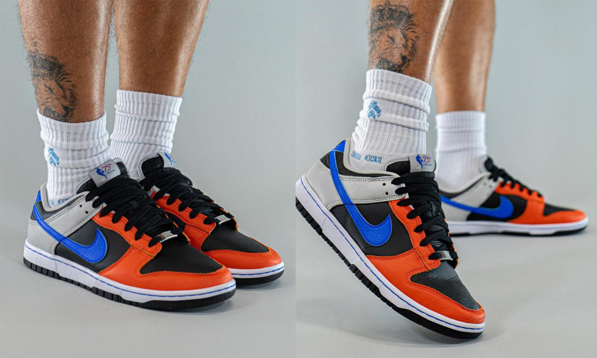 NBA x Nike Dunk Low EMB「Knicks」上脚图释出