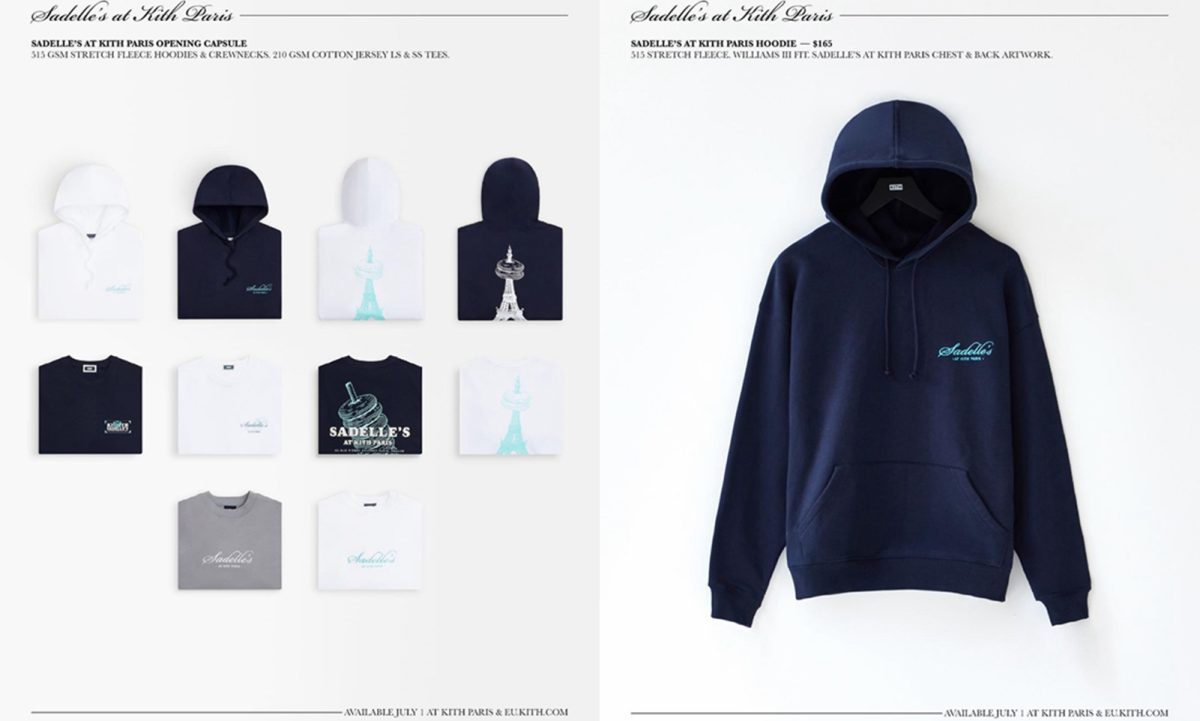 KITH 即将发布「Sadelle’s at Kith Paris」特别胶囊系列