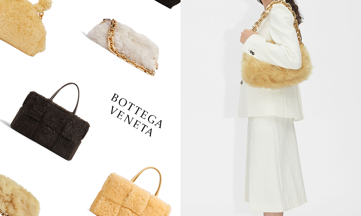 软绵的绒毛材质，BOTTEGA VENETA 释出全新秋冬包袋系列
