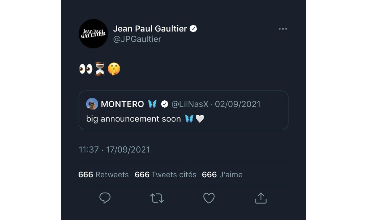 Jean Paul Gaultier x Lil Nas X 合作系列即将亮相