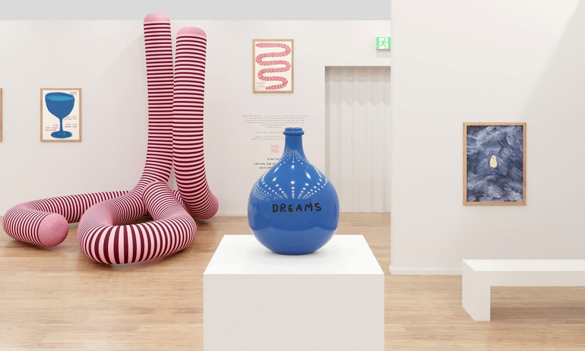David Shrigley 为 Frieze 带来「蠕虫」和「香槟」