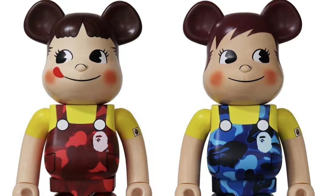 BAPE® 携手不二家推出合作款 BE@RBRICK 玩偶