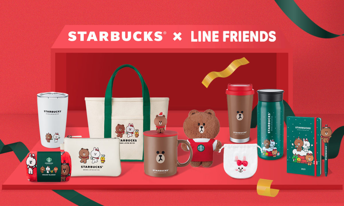 星巴克联合 LINE FRIENDS 推出限定圣诞系列商品