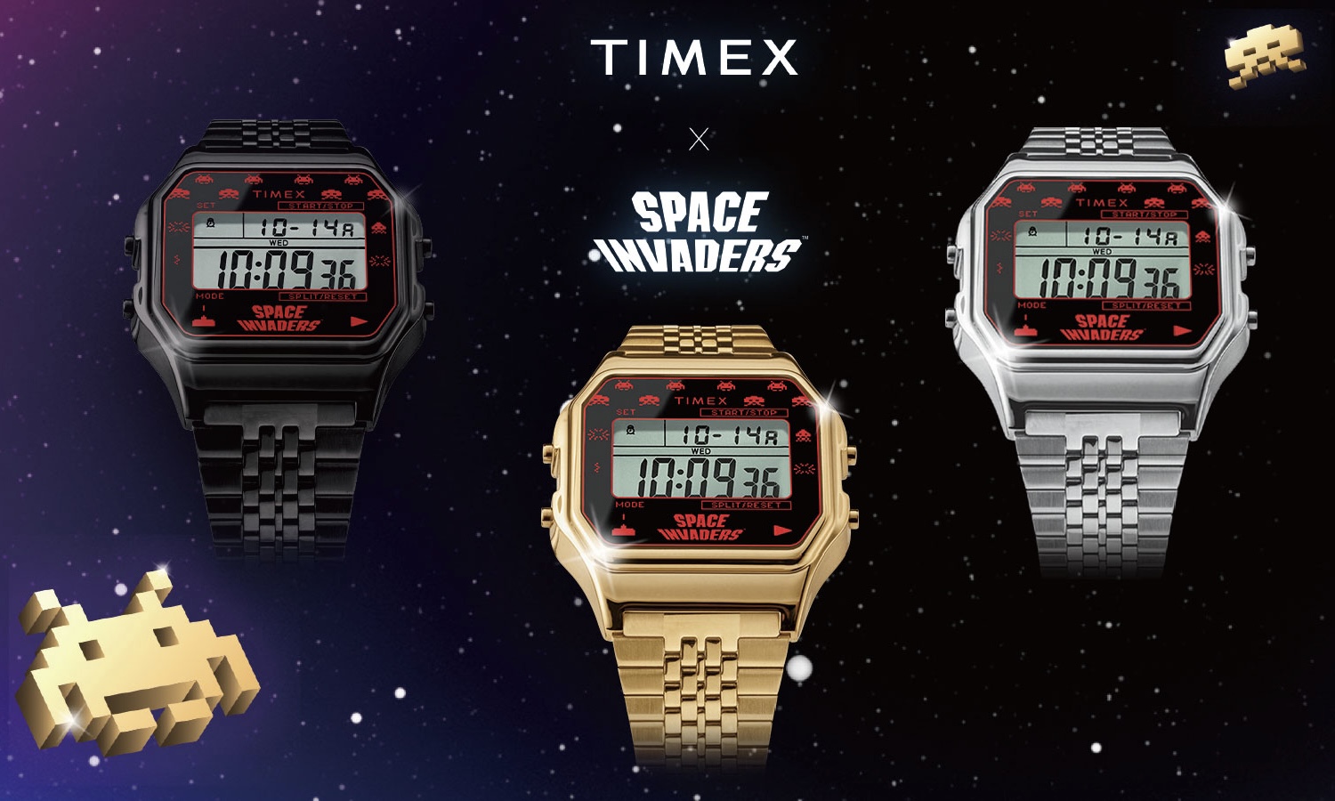 Timex 80 x Space Invaders 发布合作表款
