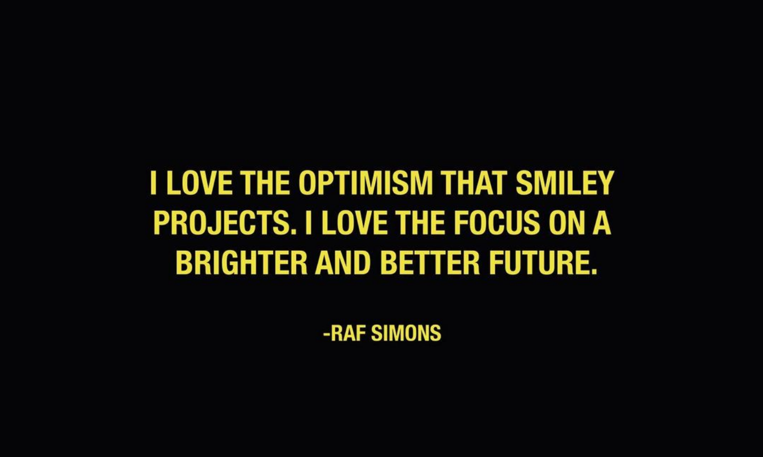 Raf Simons x Smiley 联名系列即将发售
