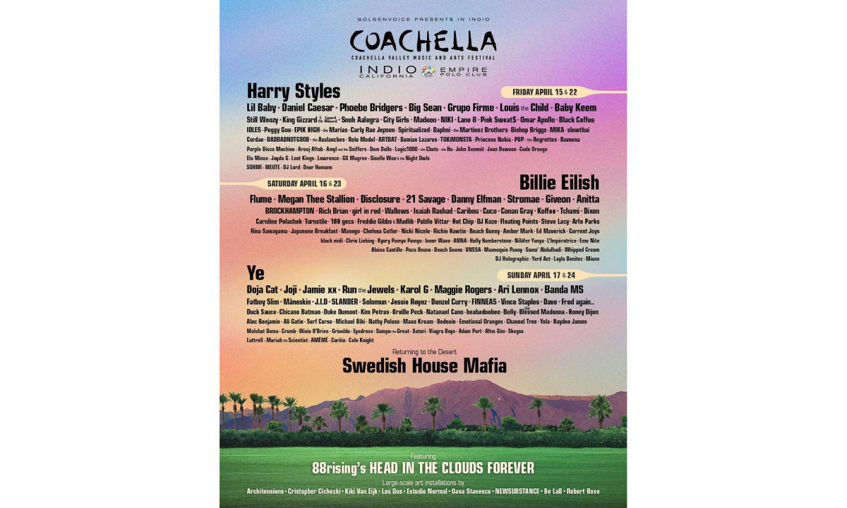 Coachella 音乐节 2022 阵容公布