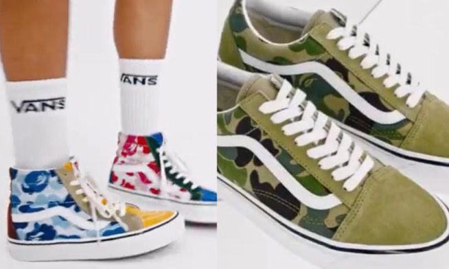 BAPE®︎ x Vans 2022 春夏联名鞋款释出