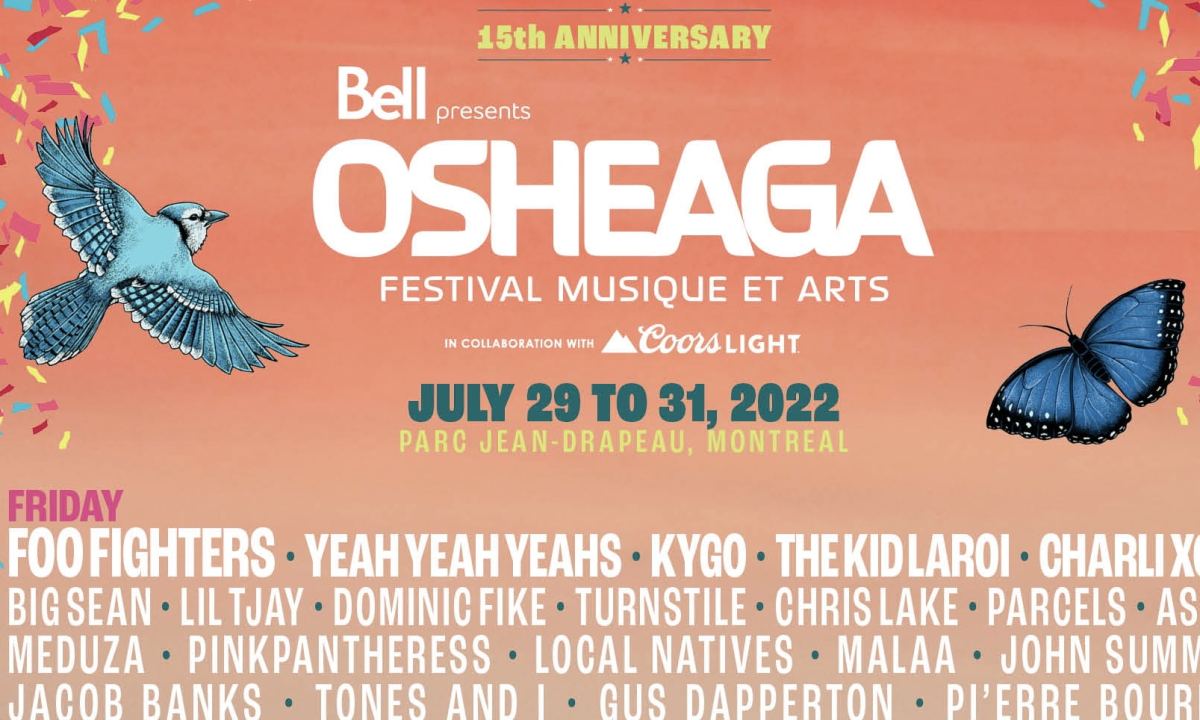 Osheaga 音乐节 2022 全阵容公布