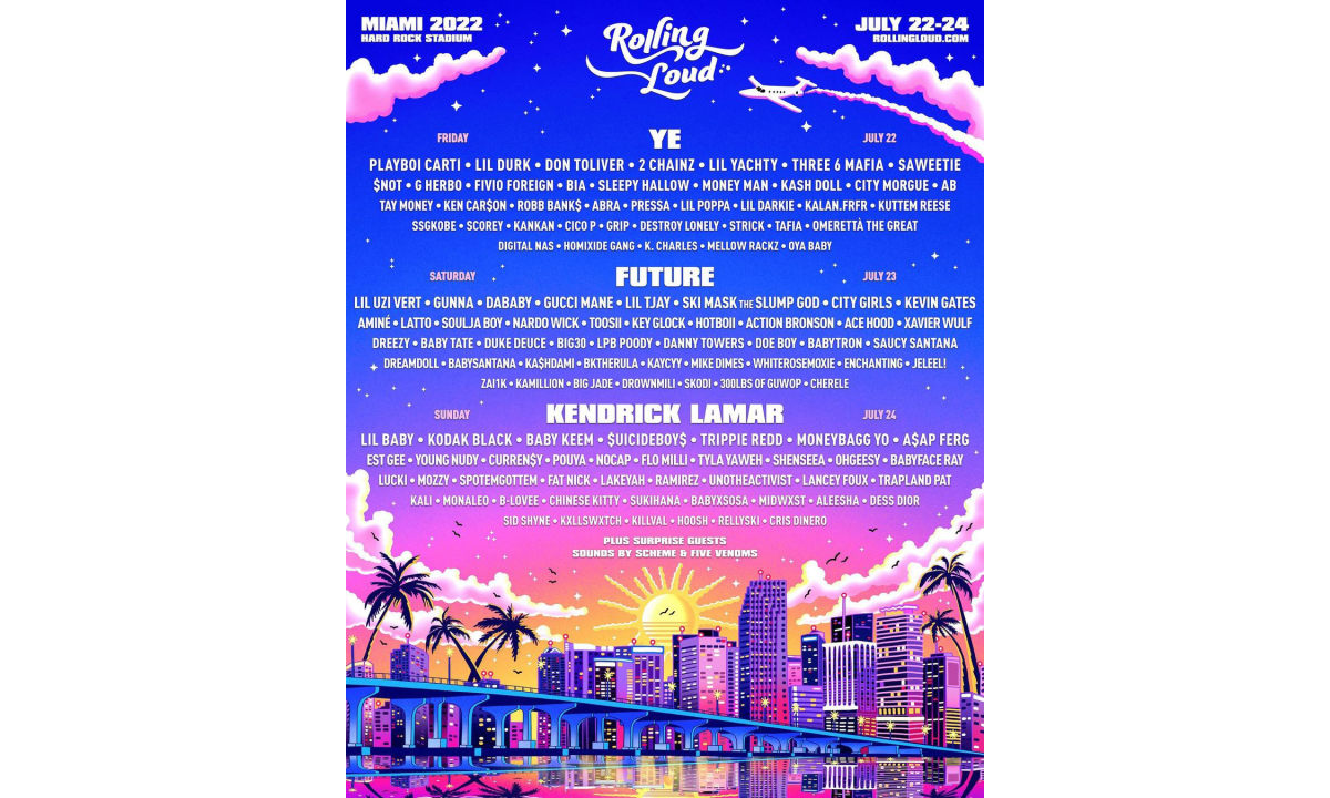 Rolling Loud 2022 迈阿密站演出阵容公开