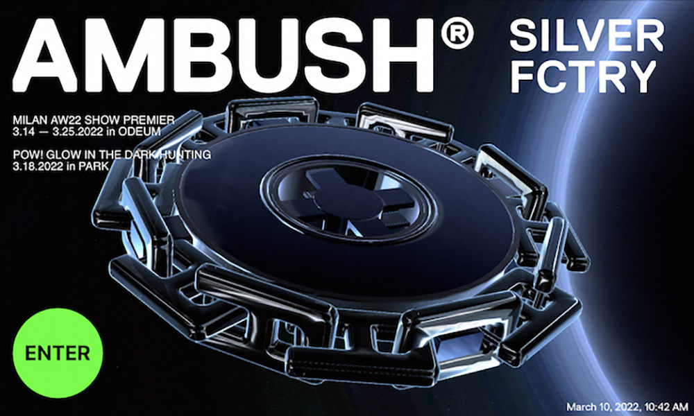 AMBUSH 发布「SILVER FCTRY」元宇宙空间
