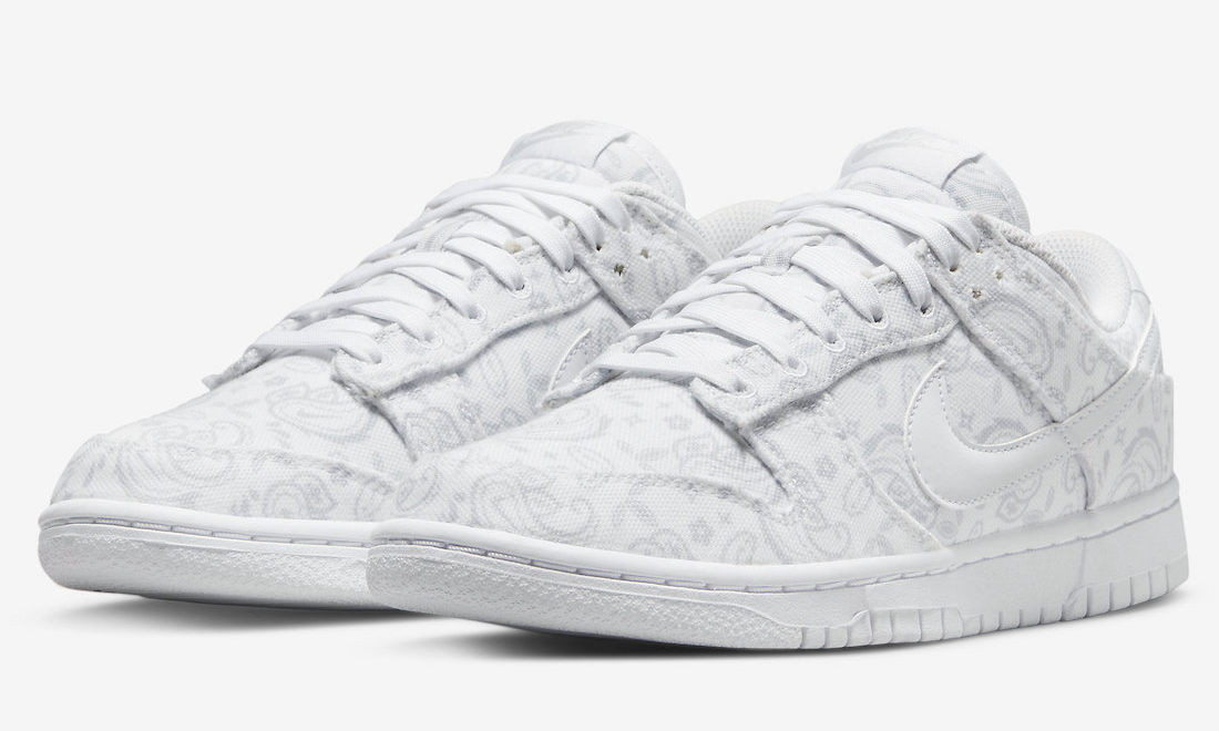 爆款预定？Nike Dunk Low 全白佩斯利配色登场