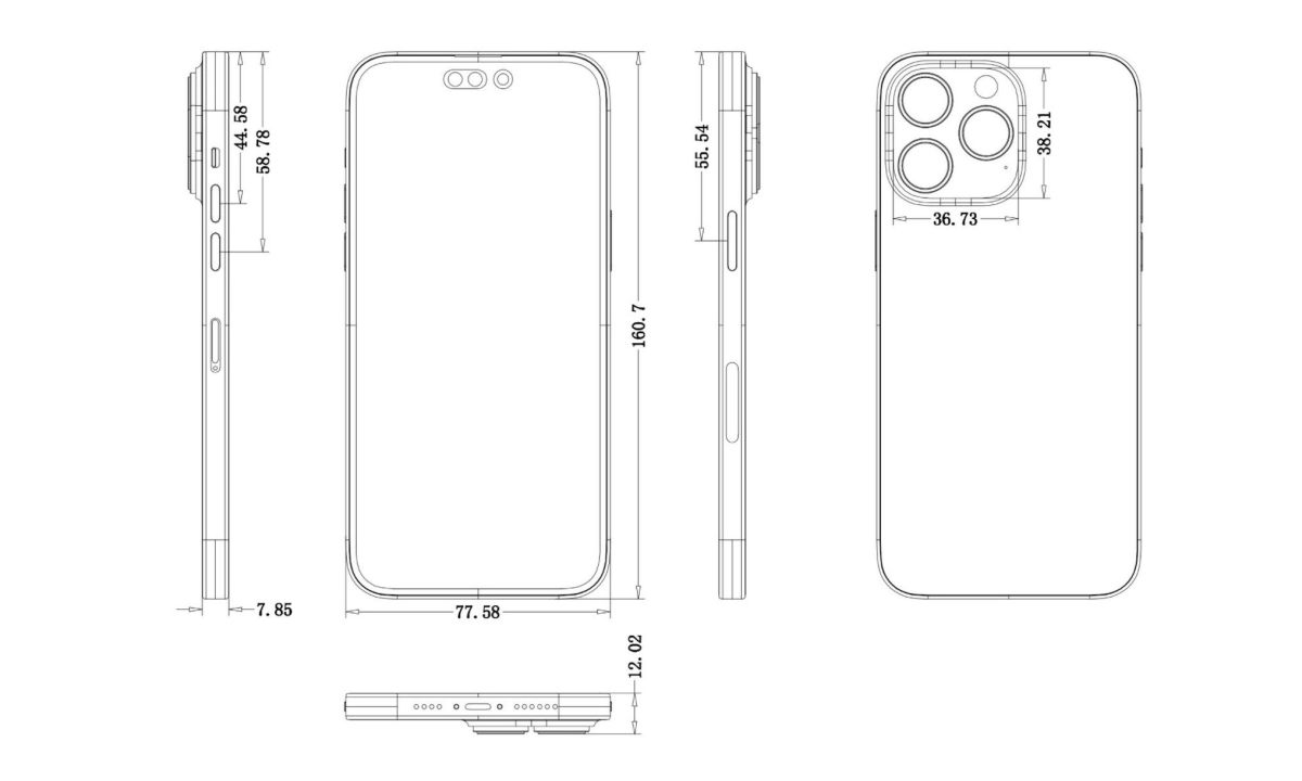 厚度增加、摄像头更凸，iPhone 14 Pro 系列尺寸数据流出