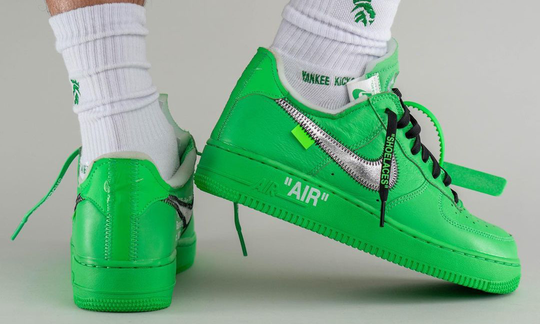 Off-White™ x Nike Air Force 1「Light Green Spark」上脚预览