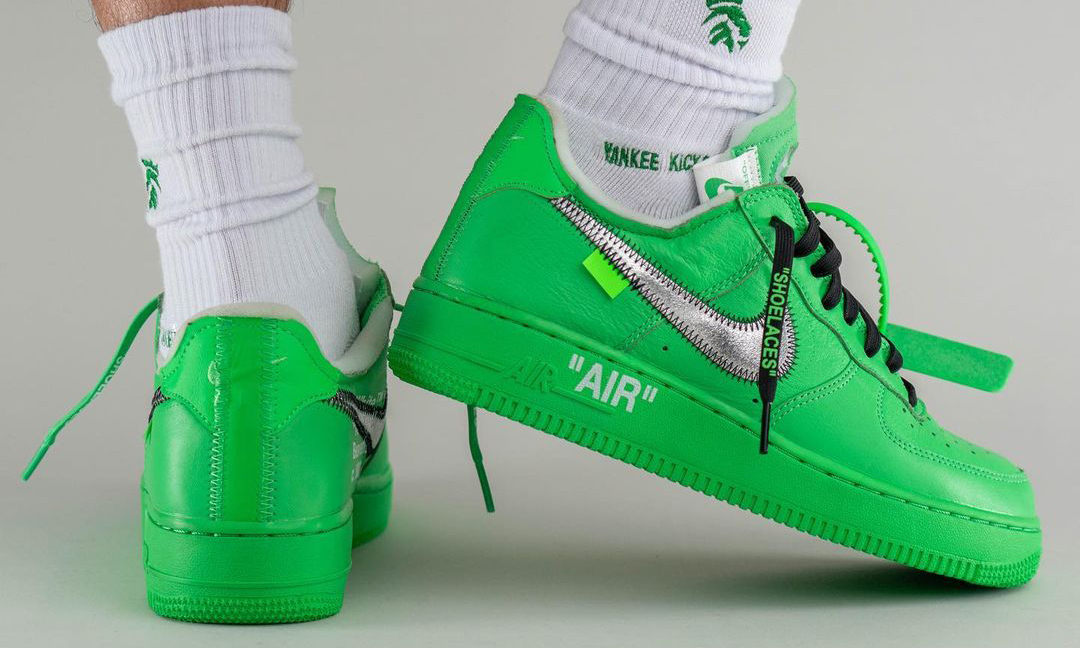 Off-White™ x Nike Air Force 1「Light Green Spark」上脚预览