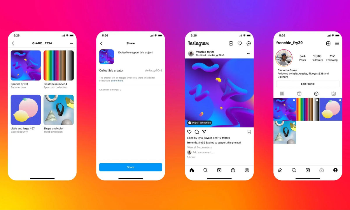 Instagram 将推出 NFT 创建者和收藏者等详细信息显示功能