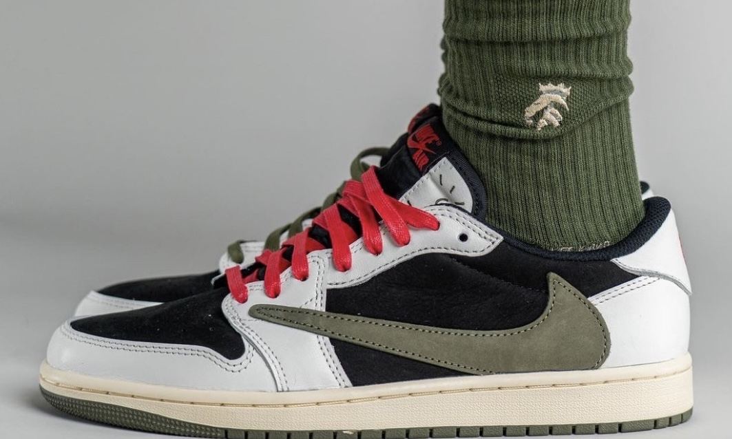 Travis Scott x Air Jordan I Low OG WMNS「Olive」最新上脚照一览