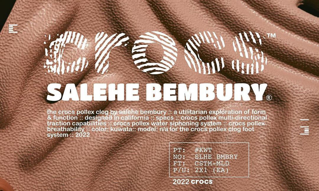 Salehe Bembury x Crocs Pollex Clog 新配色面世