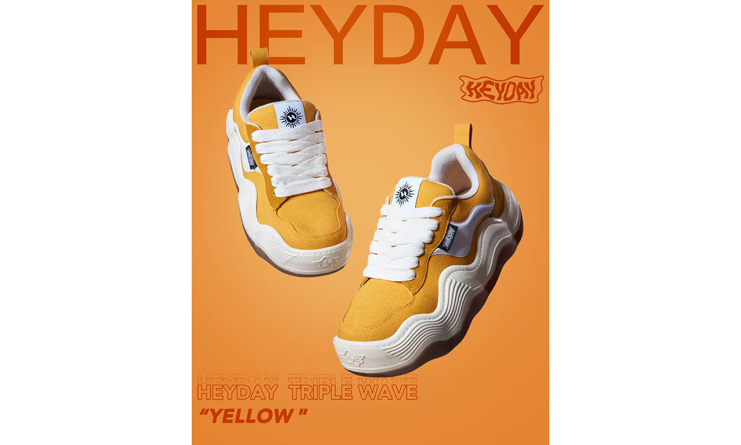 HEYDAY 为 Triple Wave 鞋款推出明黄新配色