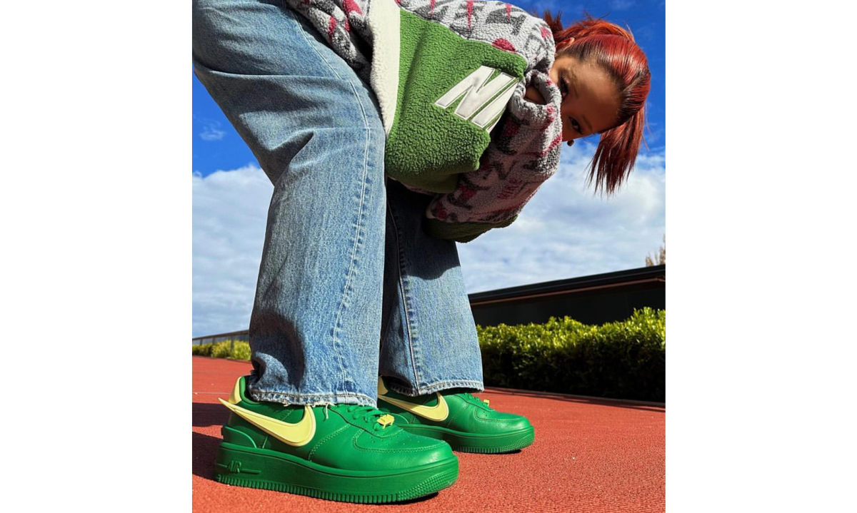 Yoon 示范 AMBUSH x Nike Air Force 1 绿色版本