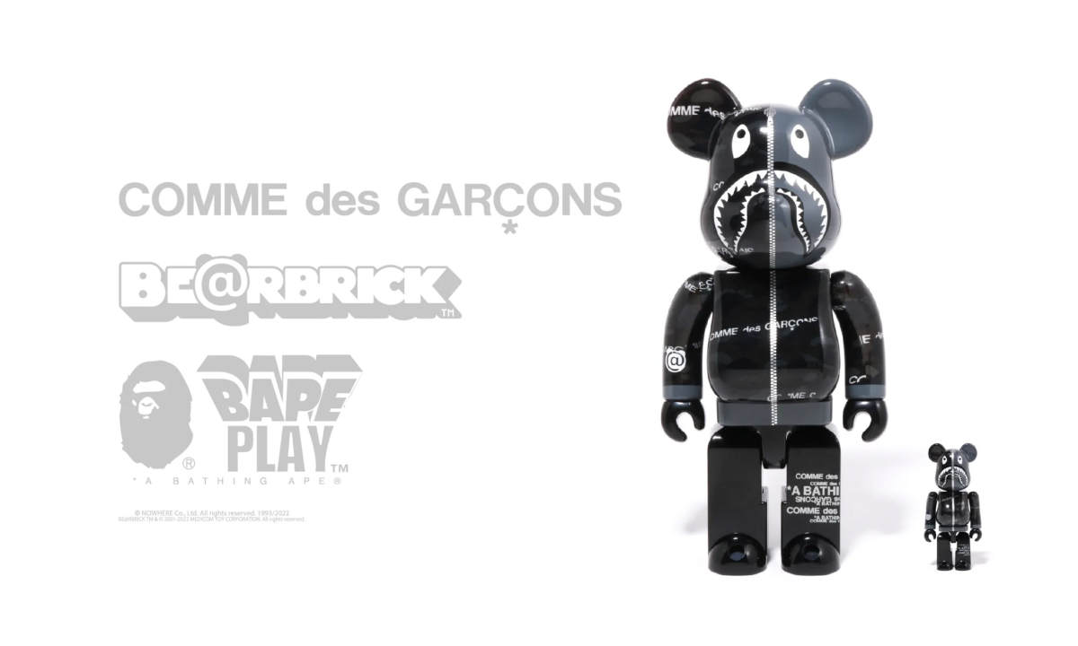 BE@RBRICK x A BATHING APE® CDG CAMO SHARK 合作套组发布