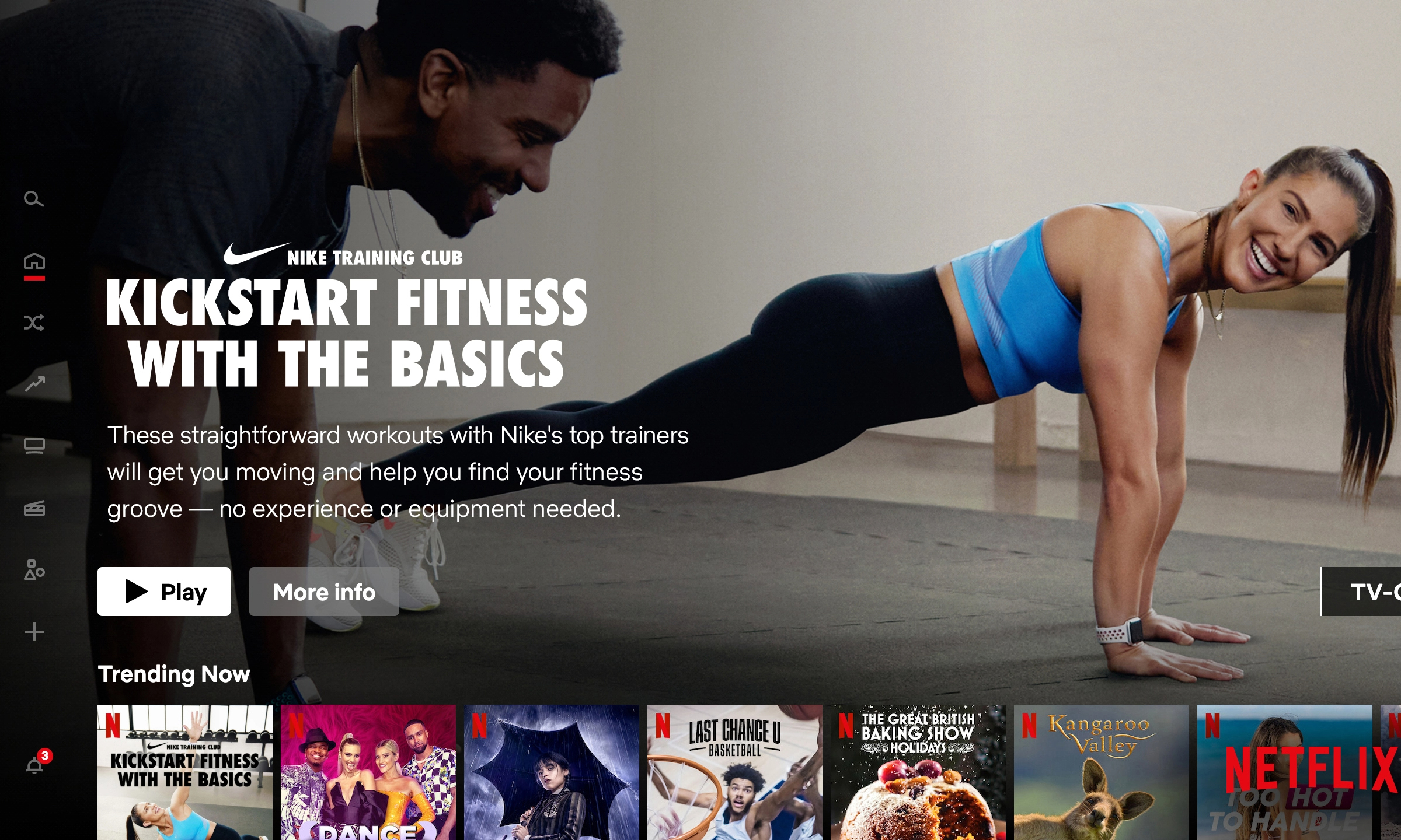 Netflix 宣布将添加 Nike Training Club 健身应用程序