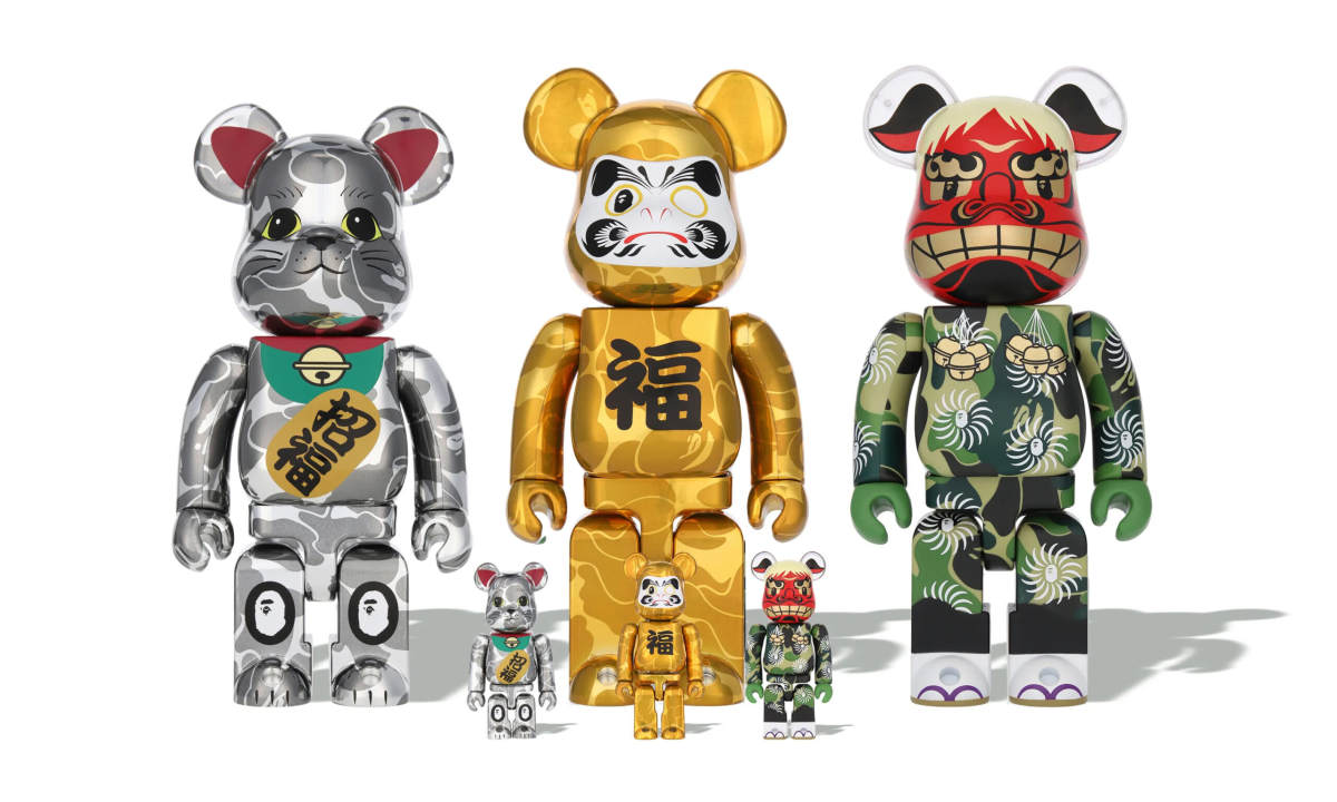 贺新年，BAPE® 将推出招财猫、达摩和舞狮 BE@RBRICK
