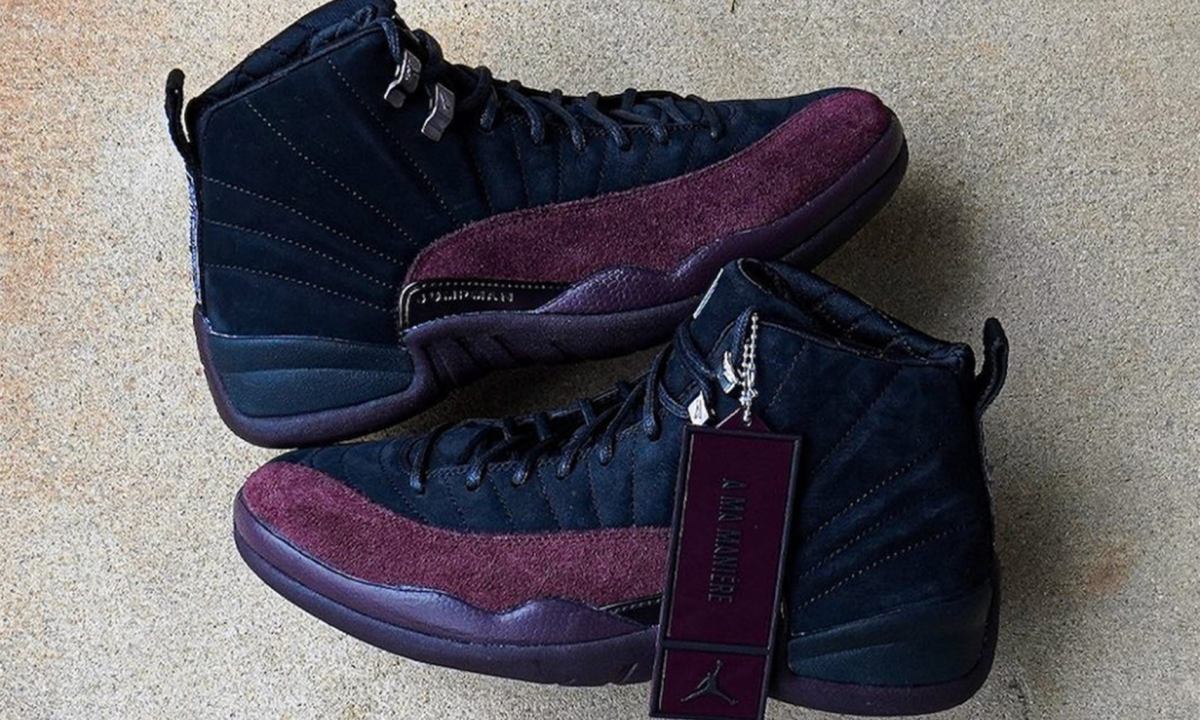 延续优雅设计,A Ma Maniere x Air Jordan XII「BLACK BURGUNDY」发售在即