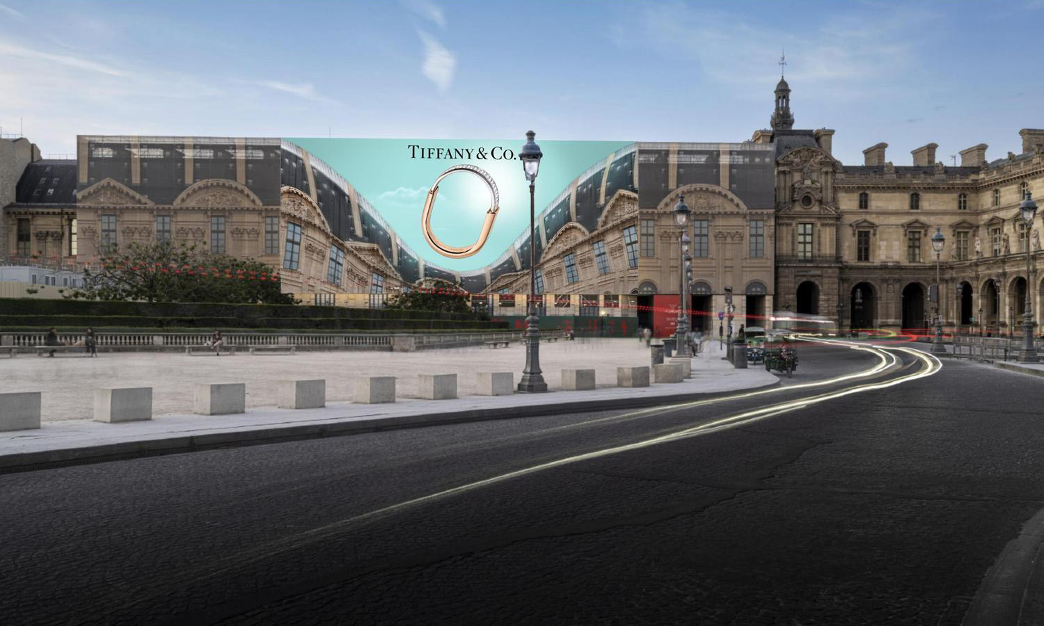 Tiffany & Co.  在卢浮宫打造巨型广告