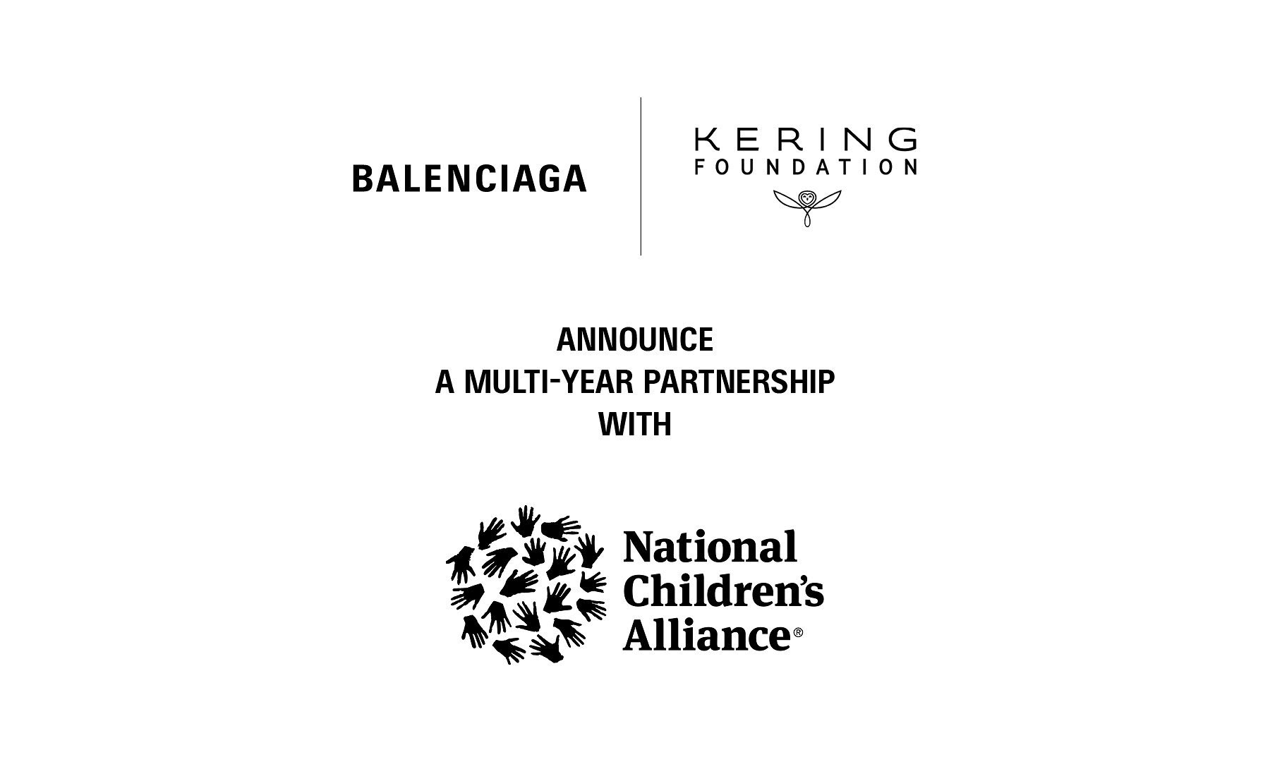 BALENCIAGA 与美国儿童联盟建立合作关系