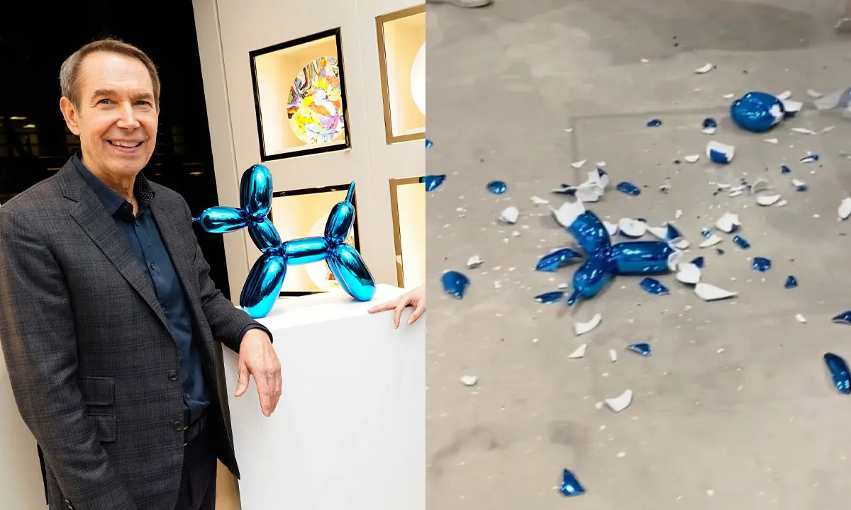 美术展开幕，参与者砸碎 29 万元的 Jeff Koons 雕塑
