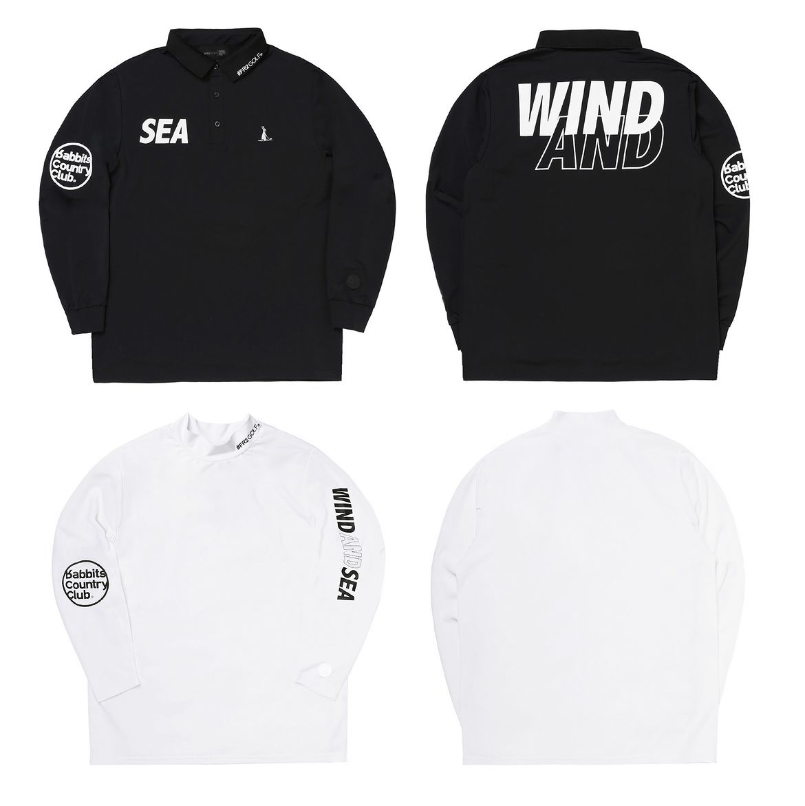 FR2 GOLF × WIND AND SEA 白モックネック - dominicanhouse.com