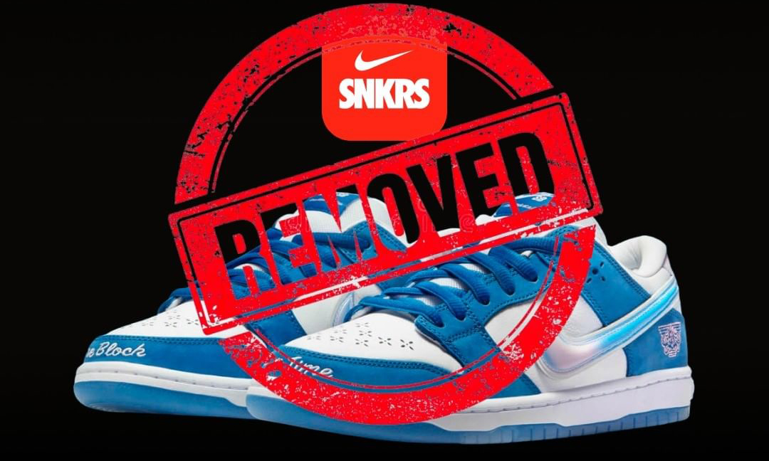 BornxRaised x Nike SB Dunk low 合作鞋款从 SNKRS 移除