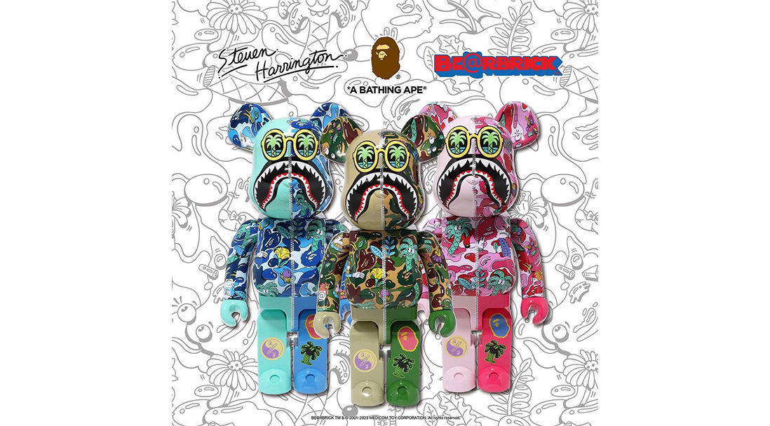 BAPE®️ x Steven Harrington x MEDICOM TOY 三方联名款 BE@RBRICK 即将发售
