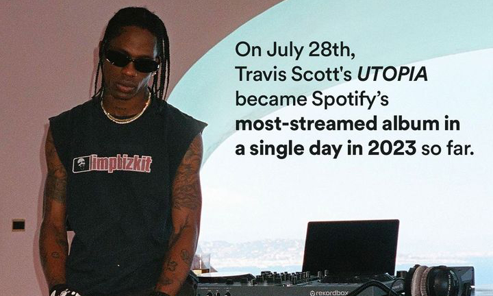 《UTOPIA》刷新 Spotify 单日播放记录