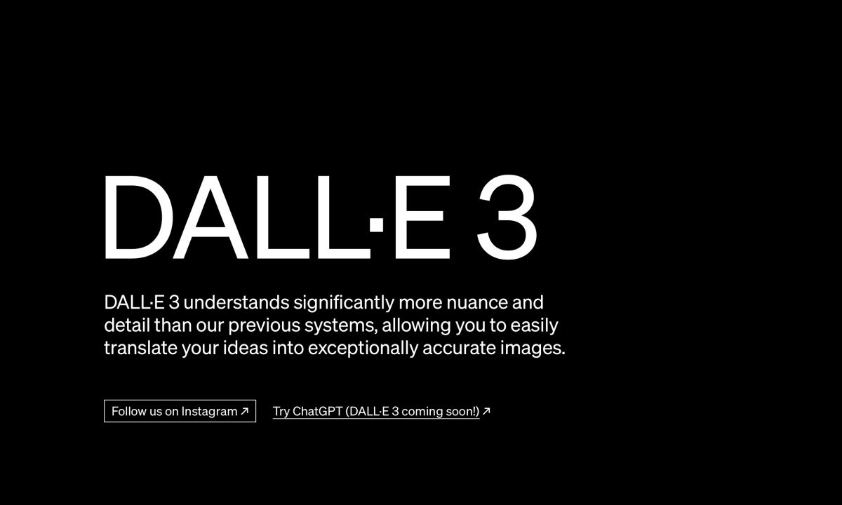 与 ChatGPT 联动，OpenAI 发布 DALL-E 3