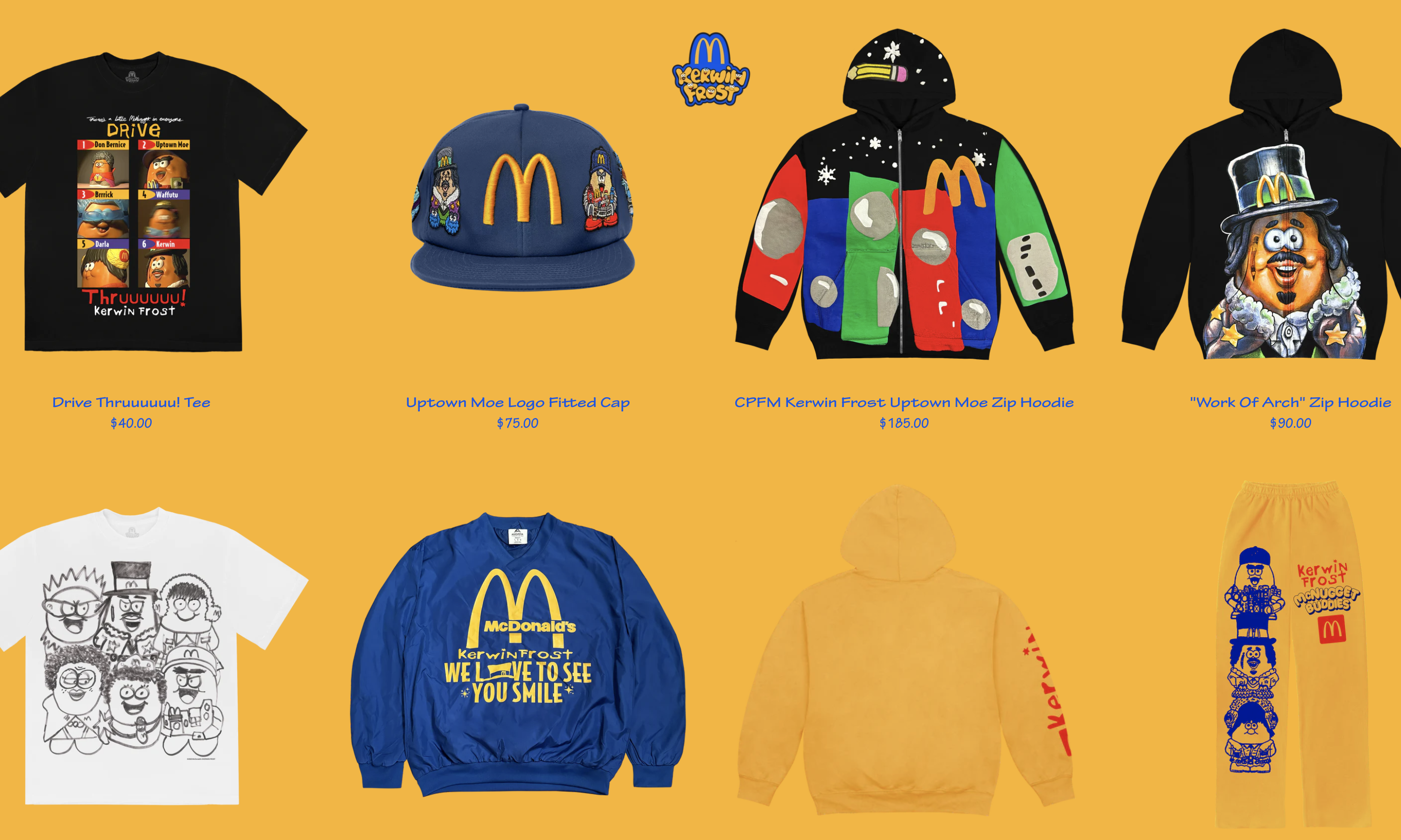 Kerwin Frost x McDonald’s 最新合作系列服装单品全数上线
