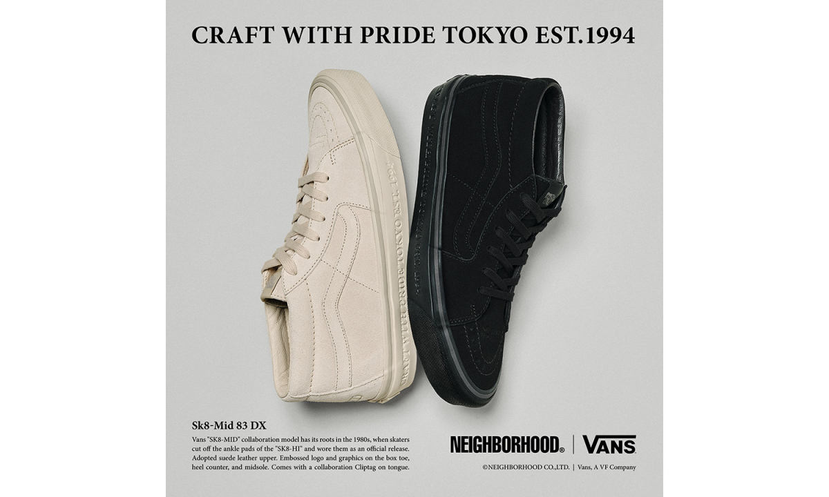 Vans x NEIGHBORHOOD Sk8-Mid 83 DX 联名系列国内发售信息释出