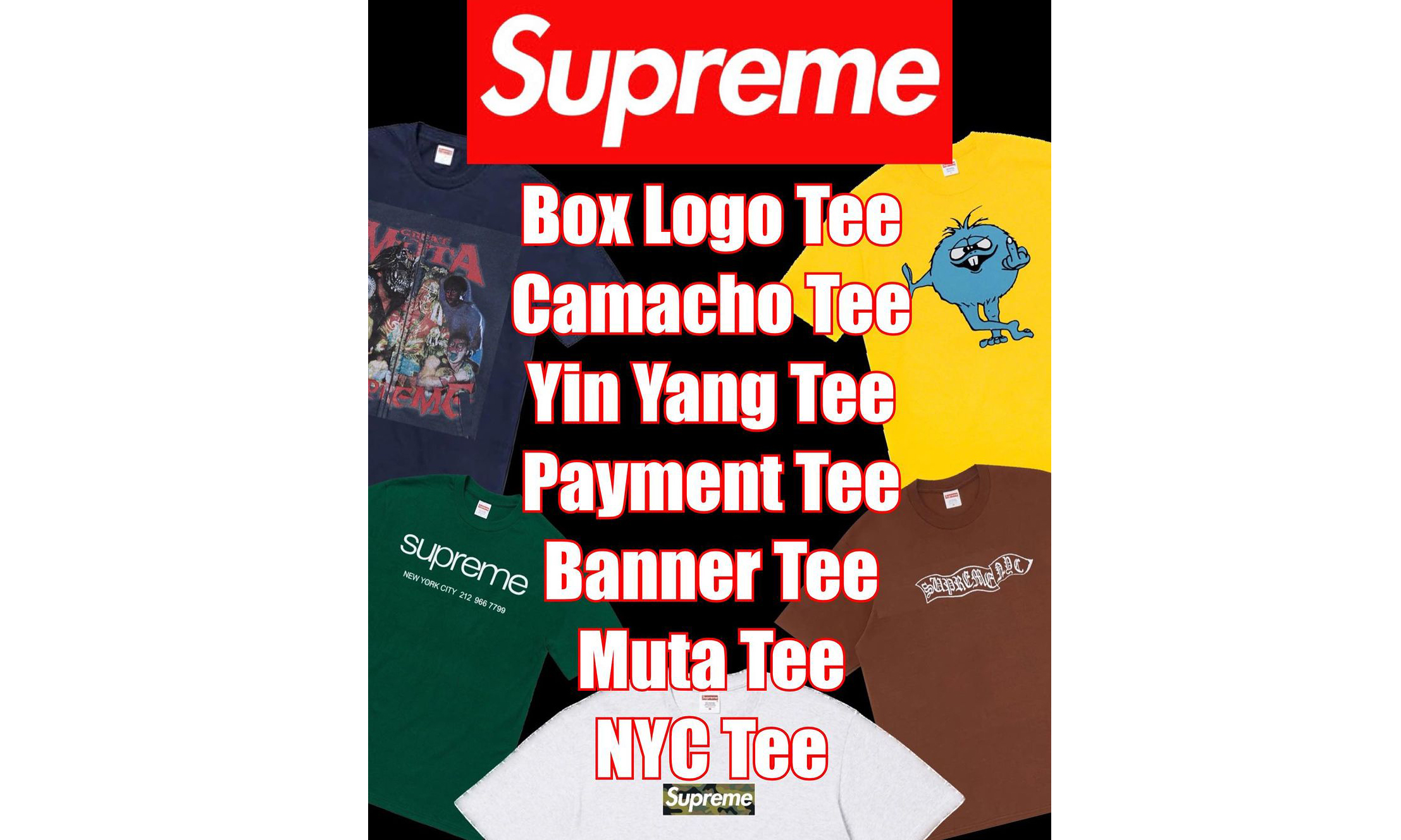 Supreme Box Logo Tee 将于本周发售