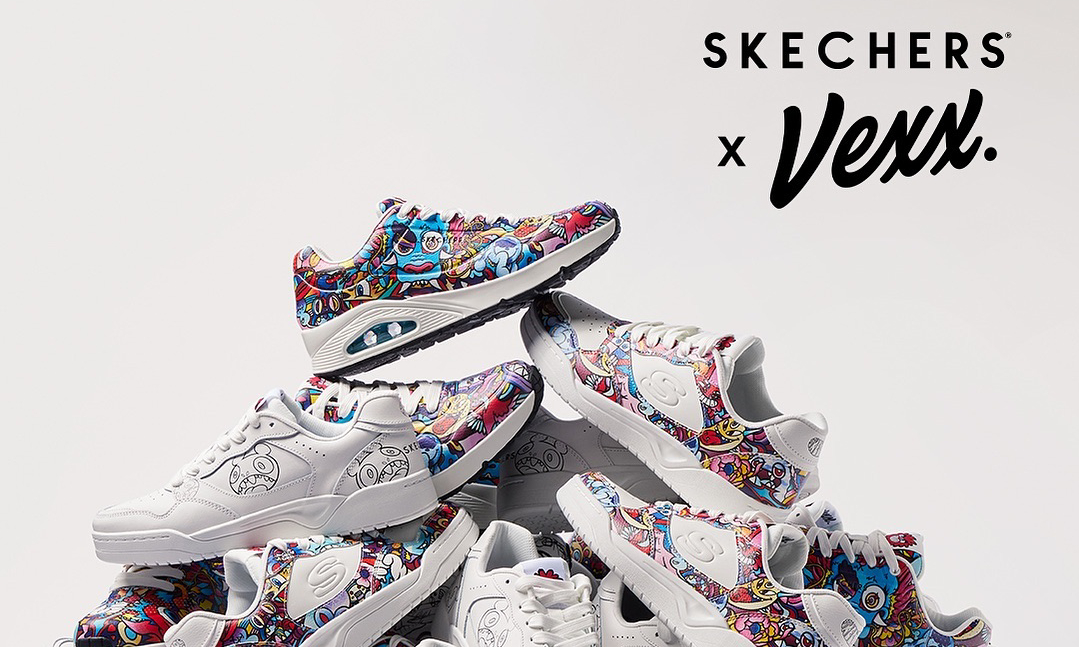 Skechers 与艺术家 Vexx 推出合作鞋款