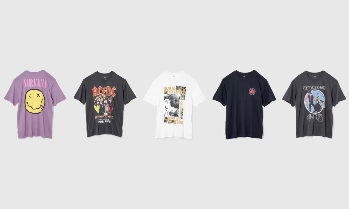 GAP 携手 Nirvana 与 Red Hot Chili Peppers 推出乐队 T 恤